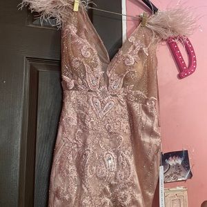 Portia and Scarlett mini dress with an over skirt